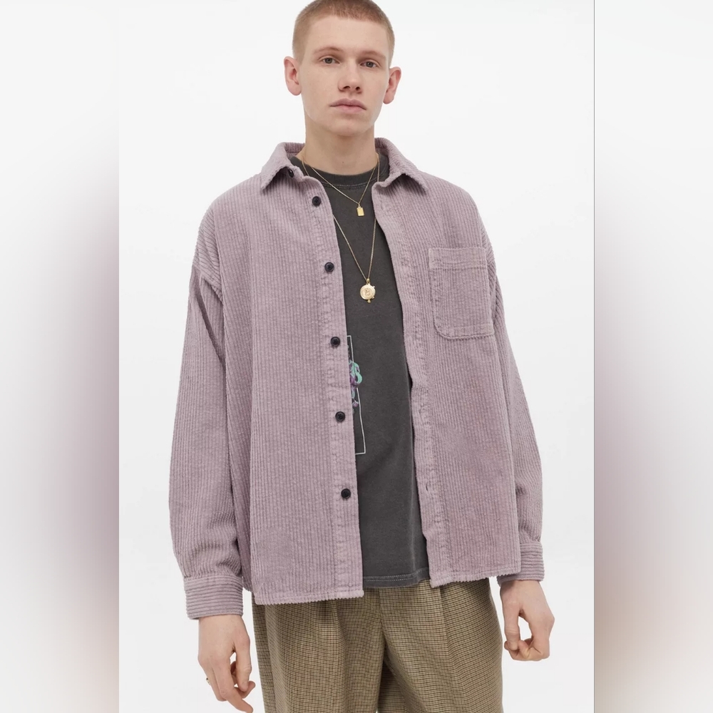 NWT Urban Outfitters BDG Lilac Jumbo Corduroy Shirt